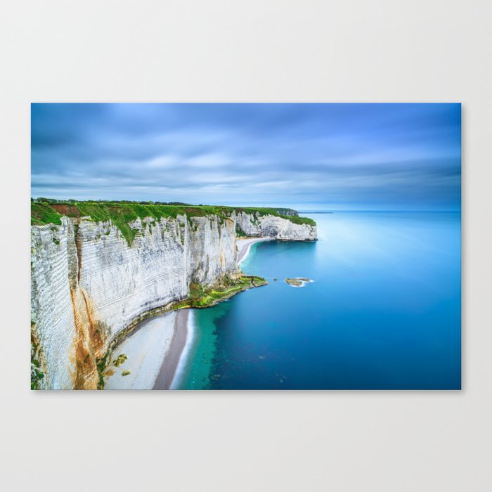 Etretat, Panorama towards Le Havre Canvas Print