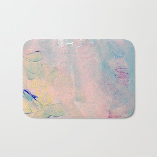 Abstract paint in pink Bath Mat