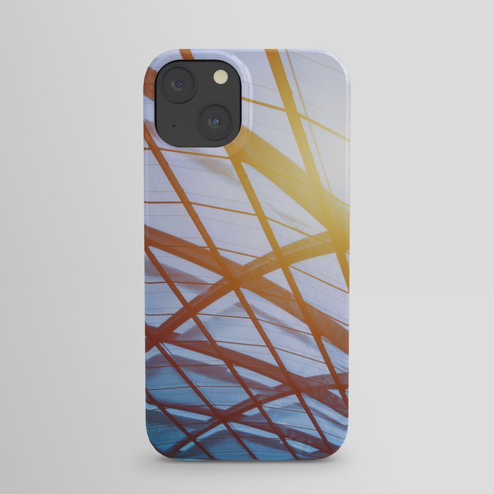 Abstract modern glass roof of Hamburg metro station iPhone Case