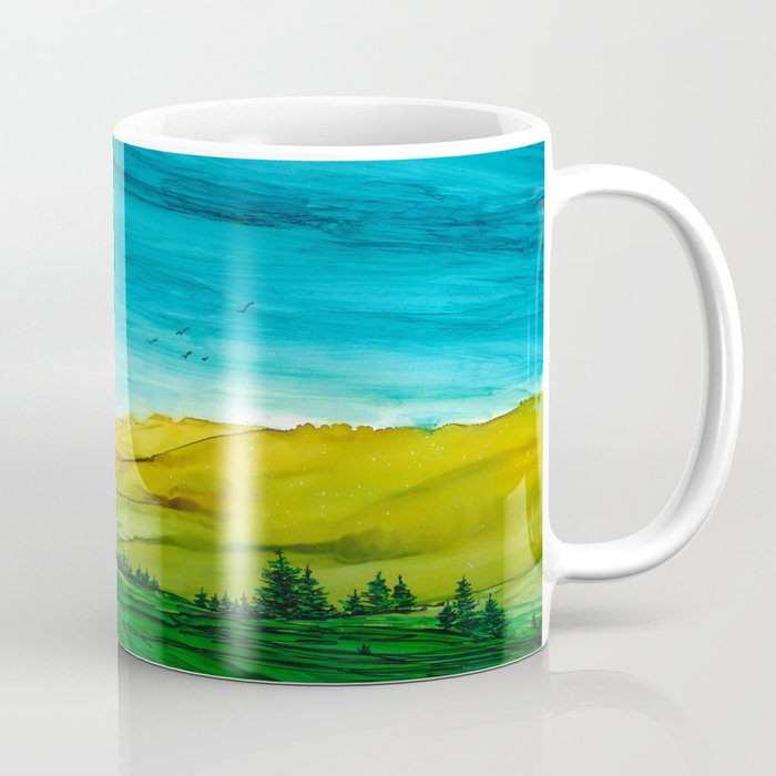 Landscape, Alcohol Ink Coffee Mug