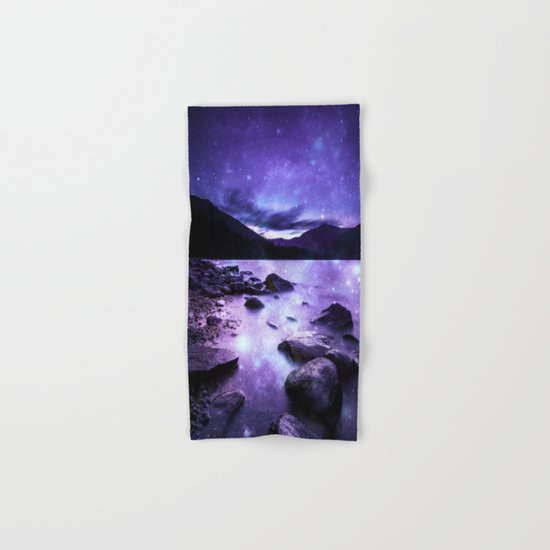 Magical Mountain Lake Purple Hand & Bath Towel