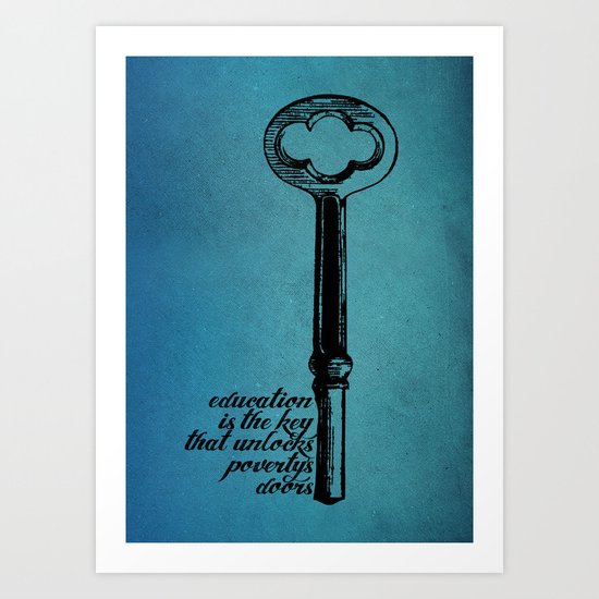 Education Key. Art Print