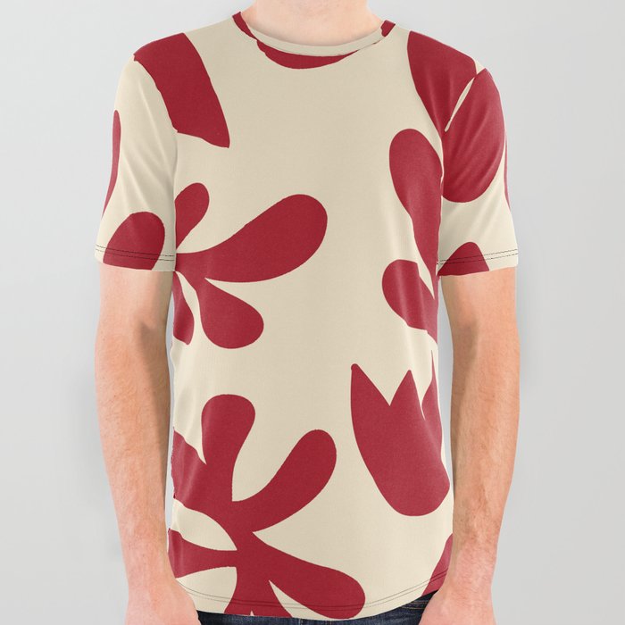 Matisse cutouts red All Over Graphic Tee