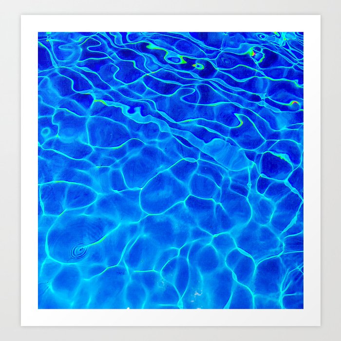 Blue Water Abstract Art Print