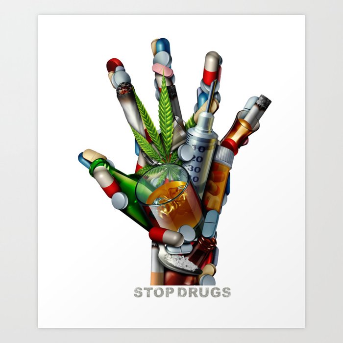 Stop Drugs Art Print by Light Stream | Society6