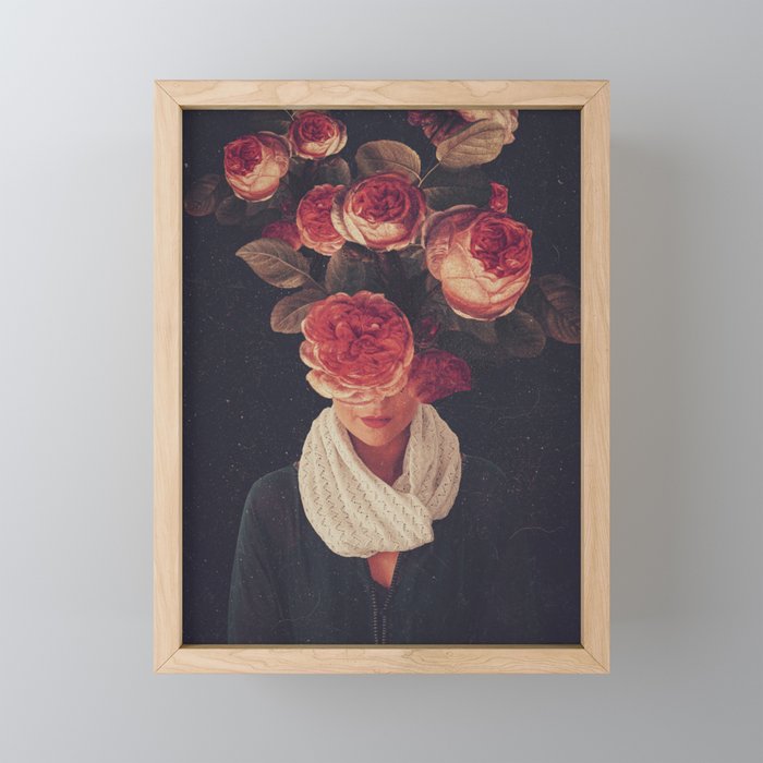 The smile of Roses Framed Mini Art Print
