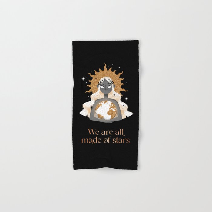 The World - White & Gold Hand & Bath Towel