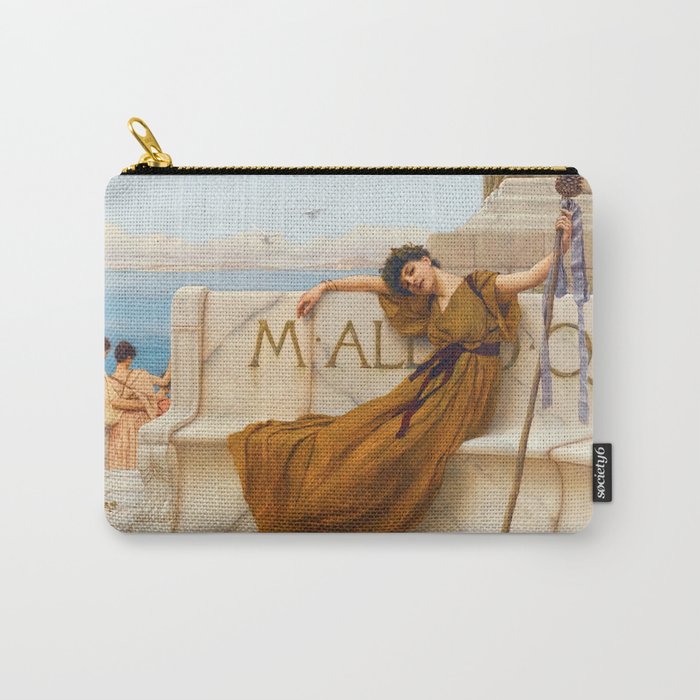 A priestess of Bacchus, by John William Godward Carry-All Pouch