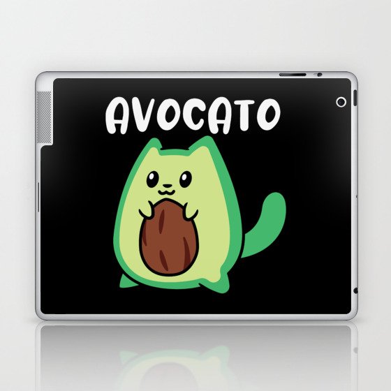 Avocato Funny Avocado Cat Laptop & iPad Skin