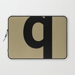 letter Q (Black & Sand) Laptop Sleeve