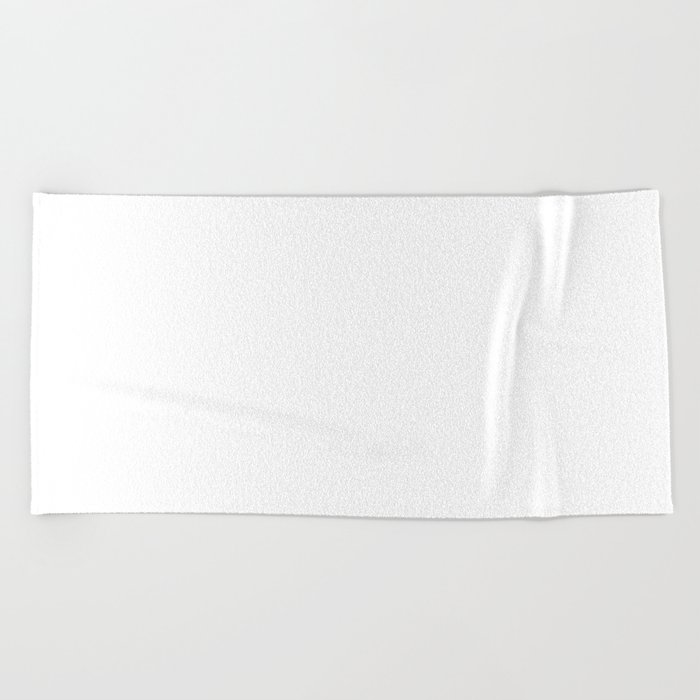 White Minimalist Solid Color Block Spring Summer Beach Towel