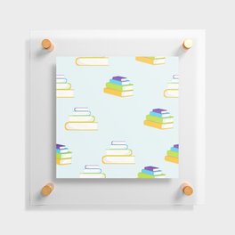 Books Vector Flat Style Pattern Floating Acrylic Print
