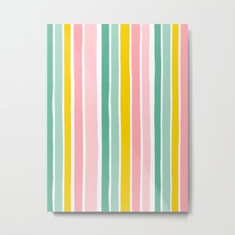Rainbow Stripes Metal Print | Hand Drawn, Messy, Kids, Kids Room, Curated, Cute, Rainbow, Pastels, Graphicdesign, Colorful 