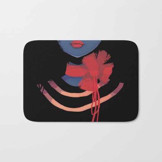 Blue. Bath Mat
