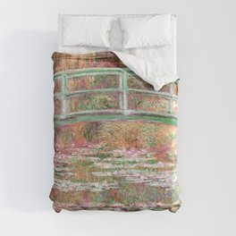 Bridge over a Pond of Water Lilies 2 Duvet Cover