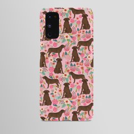 Chocolate Labrador Retriever dog floral gifts must haves chocolate lab lover Android Case
