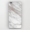 Pink Rose Gold Blush Metallic Glitter Foil On Grey Marble