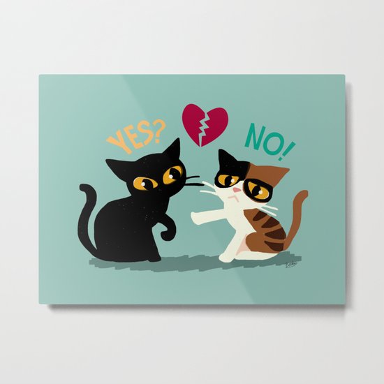 Yes or No Metal Print