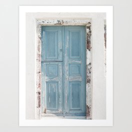 Santorini Doors Art Print