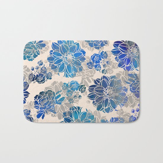 Flower Pattern Design #2 Bath Mat