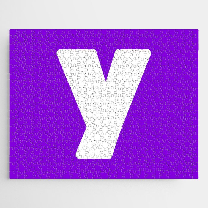 y (White & Violet Letter) Jigsaw Puzzle