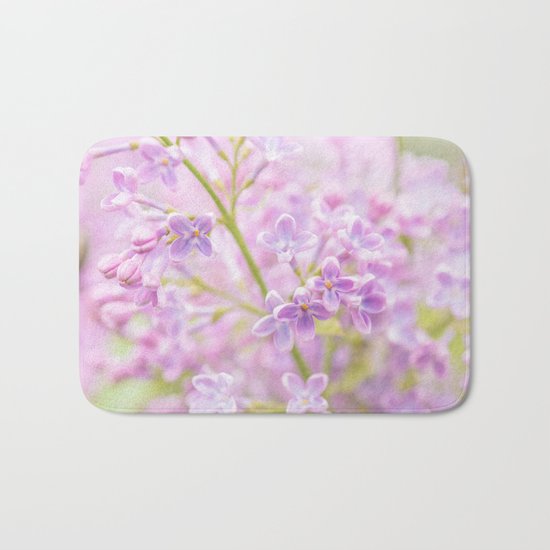 Lilac Flowers Mist Bath Mat