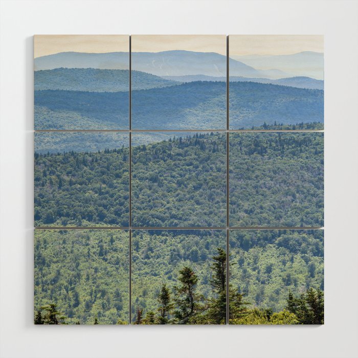 layers of mountains Wood Wall Art