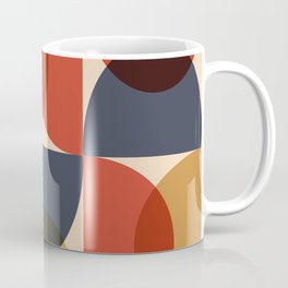 Colorful Mid Century Pattern Design Coffee Mug