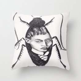Franz Kafka--Author Portrait Metamorphosis Throw Pillow
