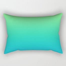 Lime Green to Teal Blue Gradient Rectangular Pillow