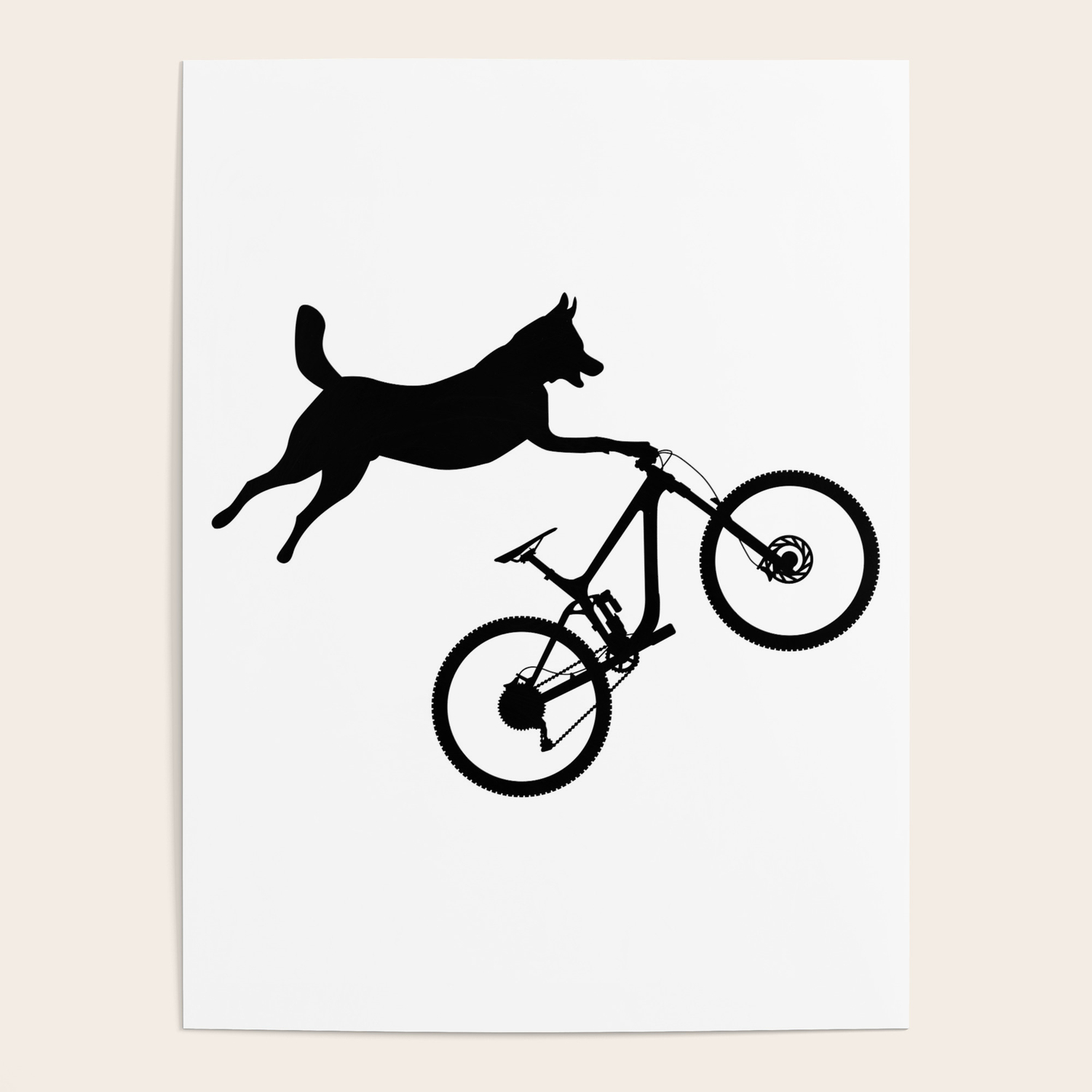 funny MTB mountain bike cycling dog lover gift Poster by TheOutdoorPeople