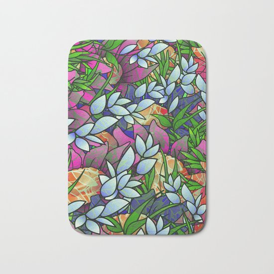 Floral Abstract Artwork G464 Bath Mat