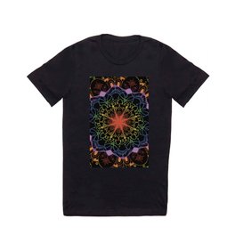 Neon Pride Series - Rainbow Sun Mandala T Shirt