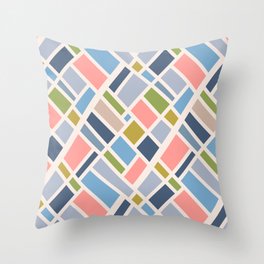 EQUATORIAL Graphic Geometric Color Blocking Throw Pillow