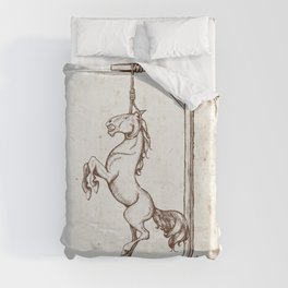 Well Hung Horse for the Man Cave Duvet Cover