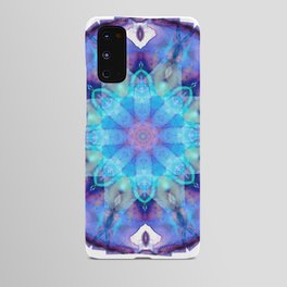 Infinite Wisdom - Colorful Blue Mandala Art Android Case