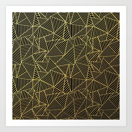 Ab 2 R Black and Gold Art Print