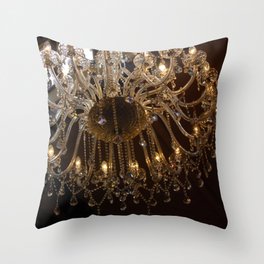 Glass Chandelier Throw Pillow