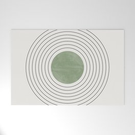 Fresh Pattern, Green Circle Welcome Mat