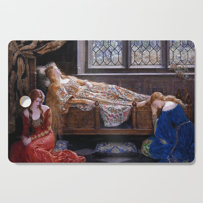 The Sleeping Beauty medieval art Cutting Board