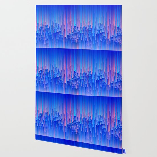 Glitchy Rain Abstract Pixel Art Wallpaper By Jenniferbradford Society6