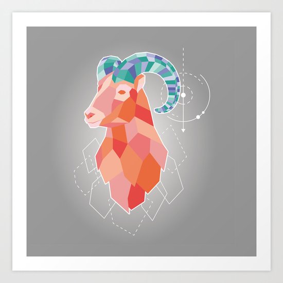 Crazy goat Art Print
