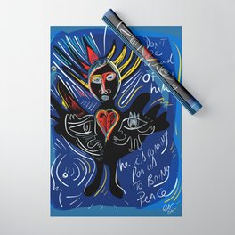 Black Angel Hope and Peace for All Street Art Graffiti Wrapping Paper