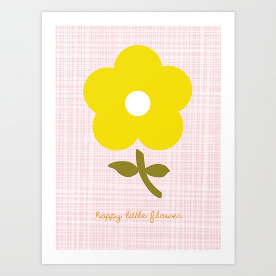 Happy little flower Art Print