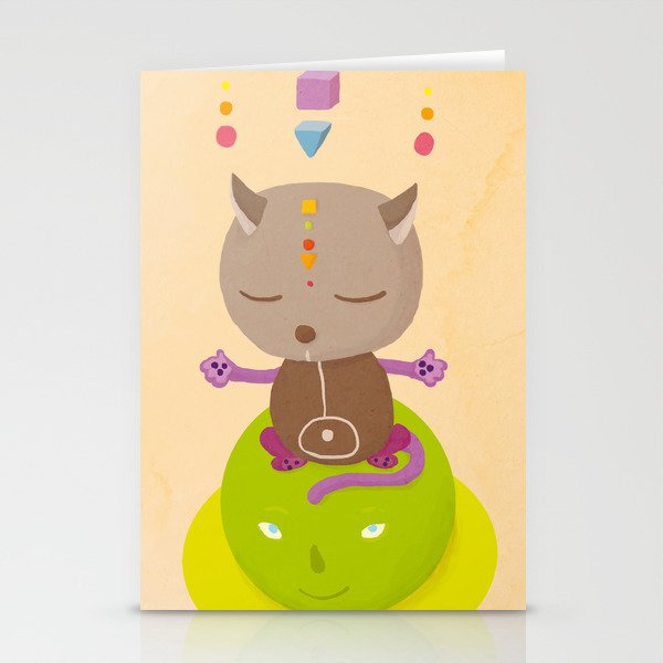 Yoga cat Stationery Cards