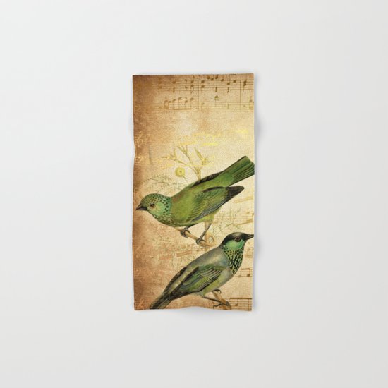 Vintage gold Music #6 Hand & Bath Towel