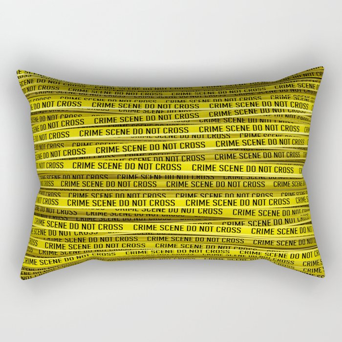 Crime scene / 3D render of endless crime scene tape Rectangular Pillow