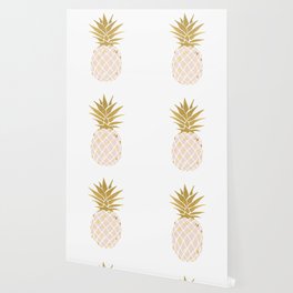 pink & gold pineapple Wallpaper