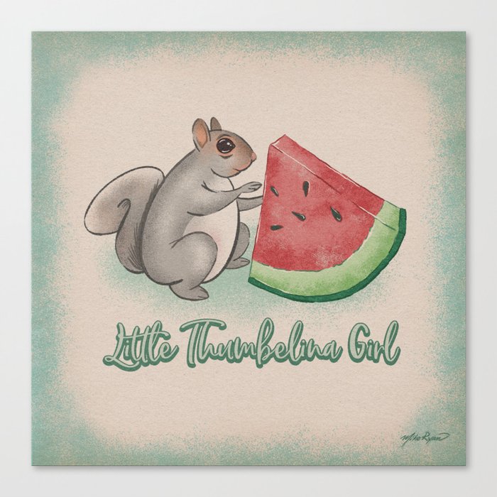 Watermelon Thumbelina Canvas Print