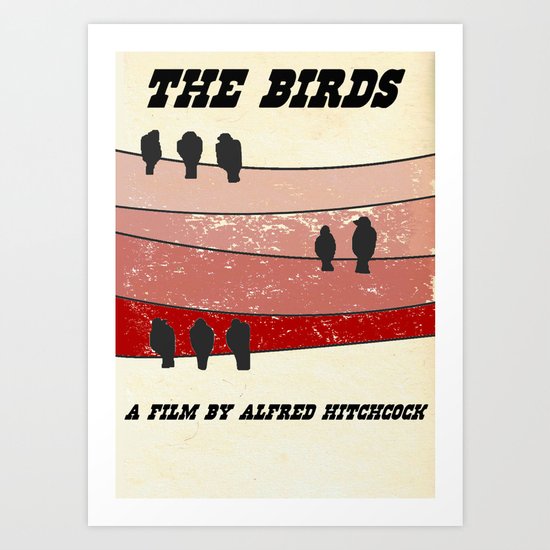 "Retro" The Birds Art Print